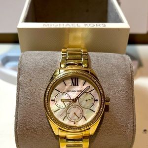 Michael Kors Women's Janelle Multifunction Gold-Tone Stainless Steel Watch